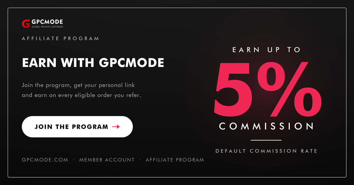 Join our affiliate program and earn up to 5% commission