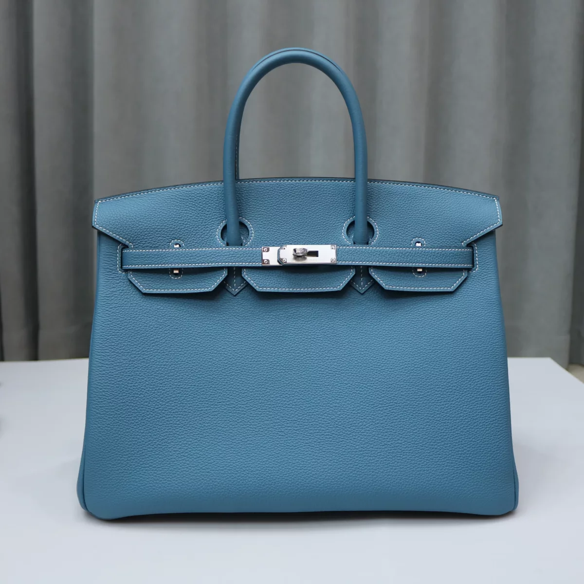 blue jean togo  birkin 35 with phw