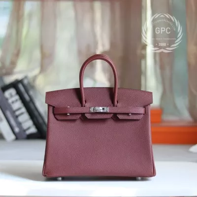 K1 rouge Grenat Epsom birkin 25 PHW