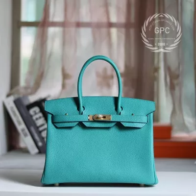 7F Blue Paon Clemence birkin 30 GHW