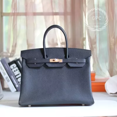 89 noir black epsom birkin 35 GHW