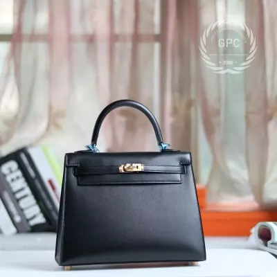 89 noir Black box calf kelly 25 GHW