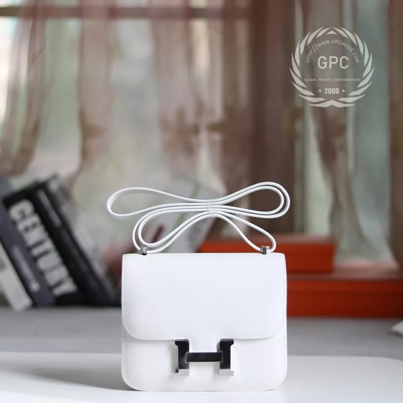 Blanc white Epsom constance 19cm PHW