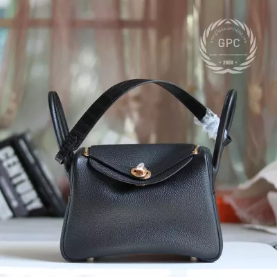 89 noir black Clemence with Crocodile Strap lindy 26 GHW