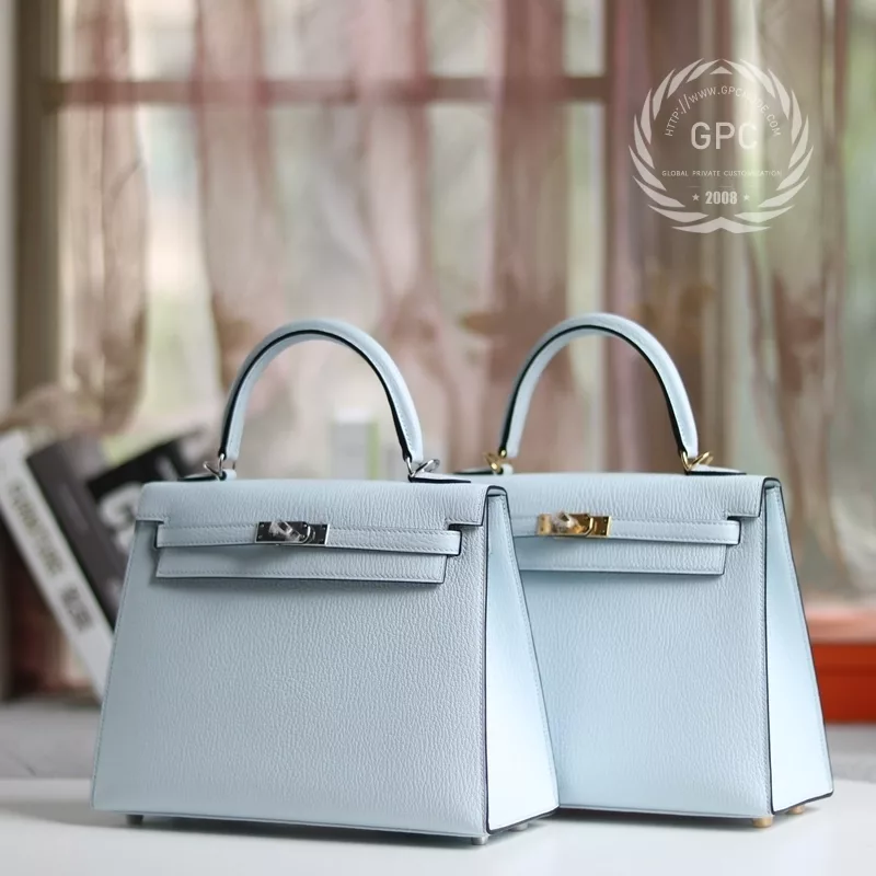 T0 blue brume cherve leather kelly 25