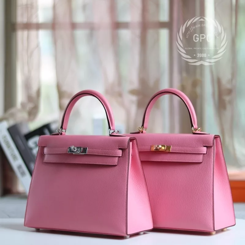 8w Rose Azalee Cherve leather kelly 25