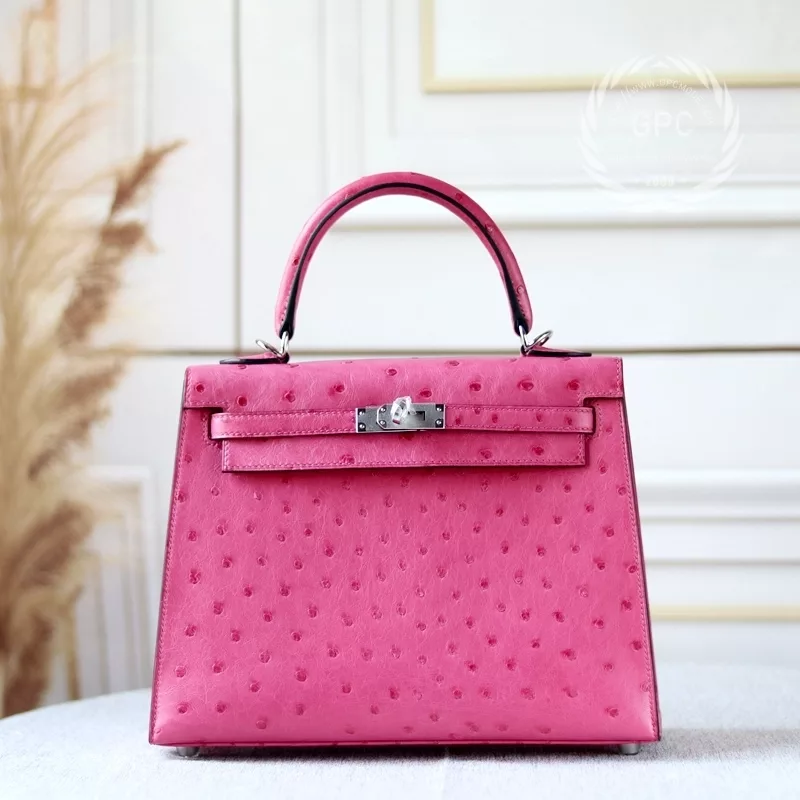 E5 rose tyrien ostrich inside lime with phw