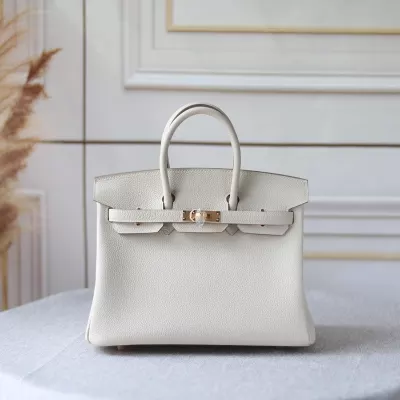 C10 craie togo birkin 25 gold hardware