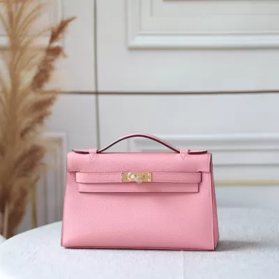 1Q rose confetti epsom kelly Pochette ghw