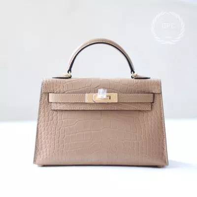 0M Chai aligator crocodile matte minikelly II with GHW