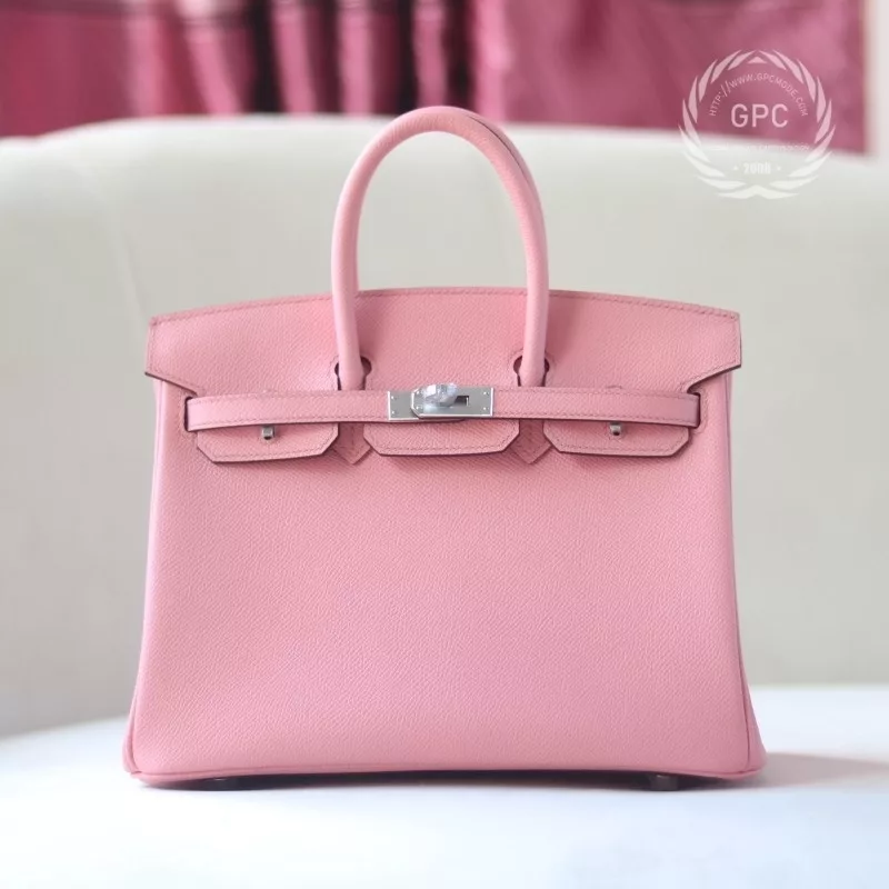 1Q Rose Confetti epsom birkin 25 PHW