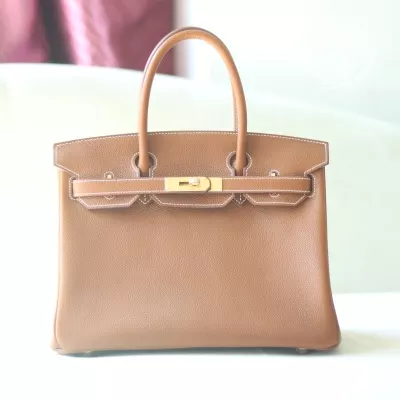 C37 GOLD  Barenia faubourg birkin 30cm with GHW