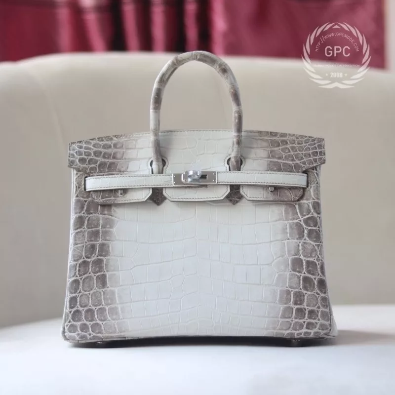 8D Himalaya Gray Crocodile birkin 25cm