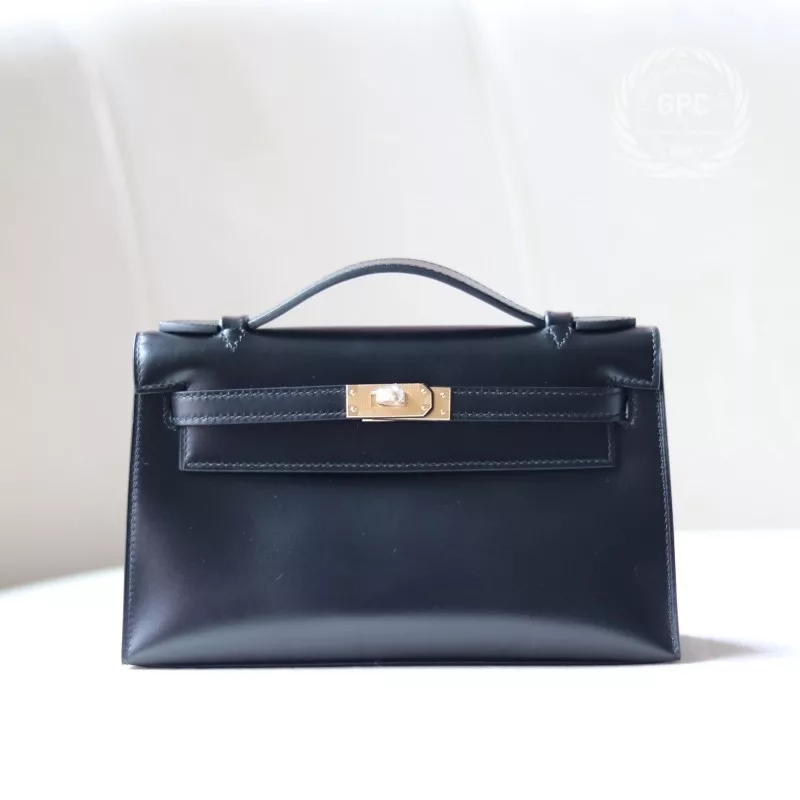 CK89 Nior/Black box claf kelly Pochette with GHW