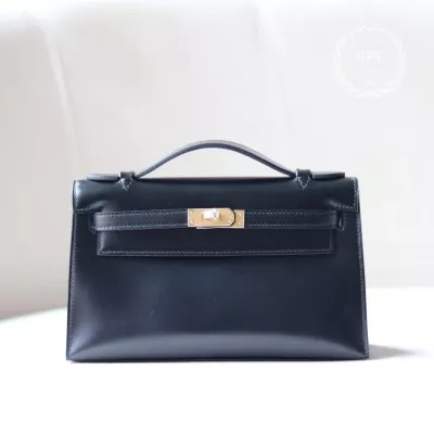 CK89 Nior/Black box claf kelly Pochette with GHW