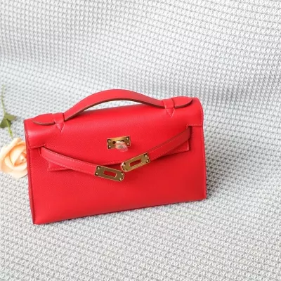 S3 Rouge  Coeur  kelly pochette swift with Ghw