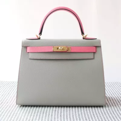 4z gris mouette/8W Rose AzaIee Epsom kelly28 with GHW