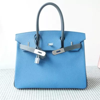 71 BIeu France & 2Z blue nuit birkin30 epsom with PHW