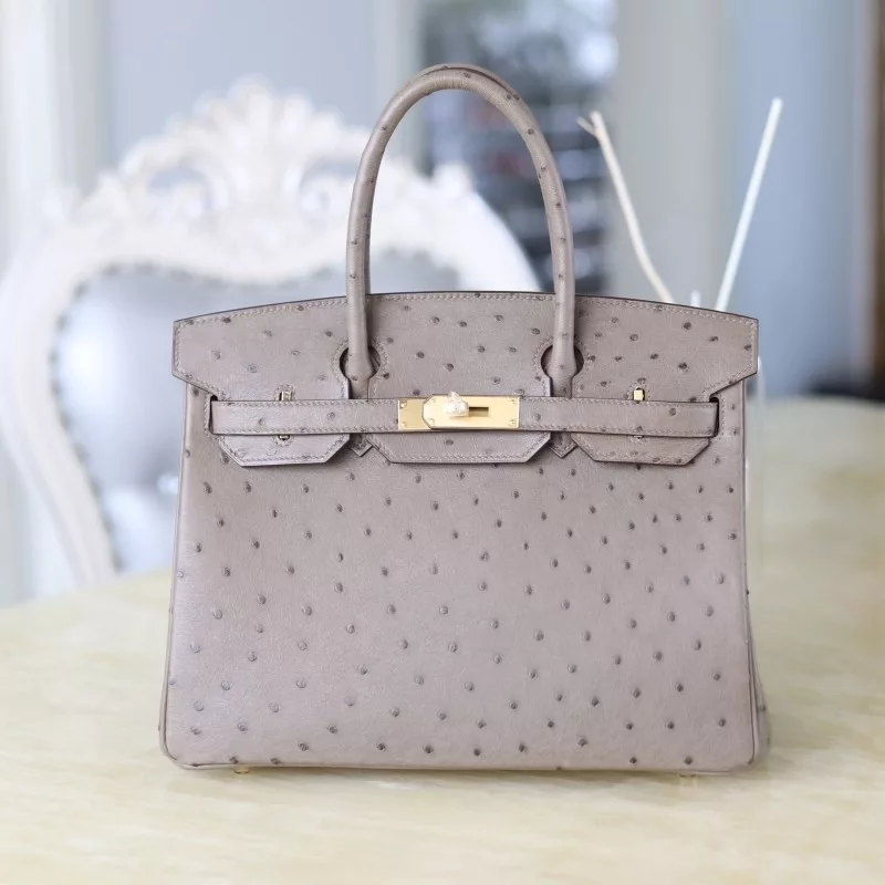 CK18 etoupe OSTRICH BIRKIN 30 WITH GHW