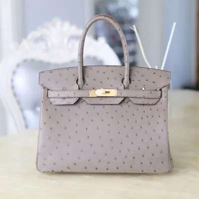 CK18 etoupe OSTRICH BIRKIN 30 WITH GHW