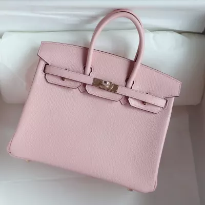 3Q Rose Sakura cherve mysore birkin 25 with rose gold hardware