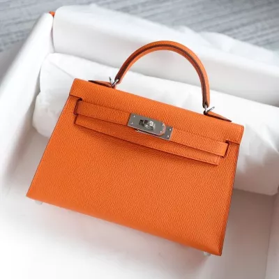 93 Orange epsom kelly mini II with phw