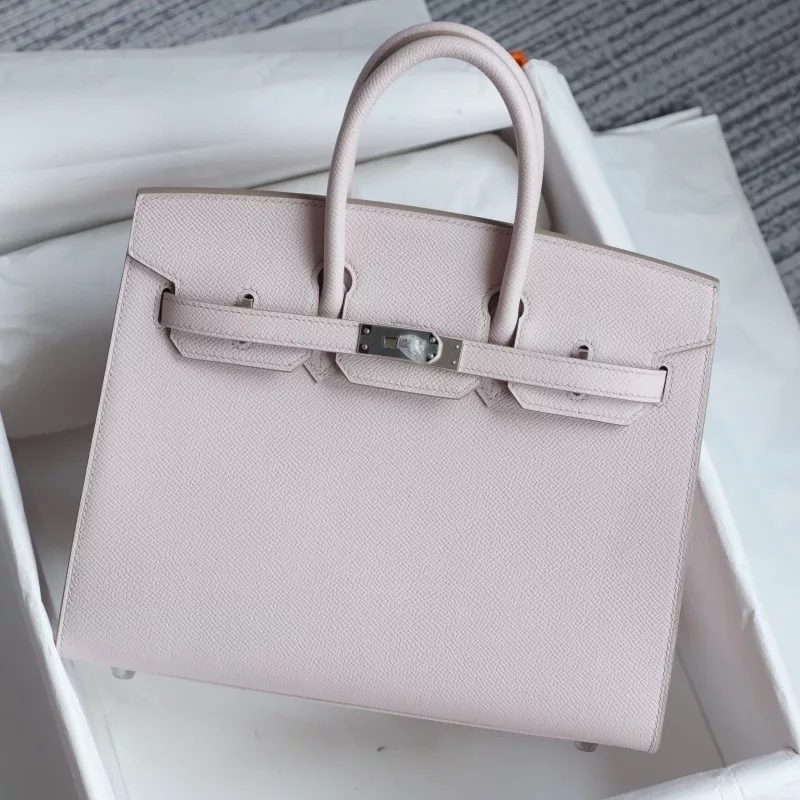 09 Mauve pale epsom birkin 25 sellier with phw