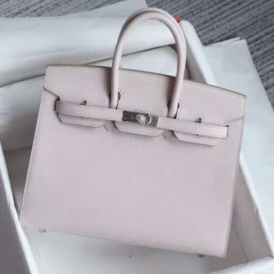 09 Mauve pale epsom birkin 25 sellier with phw