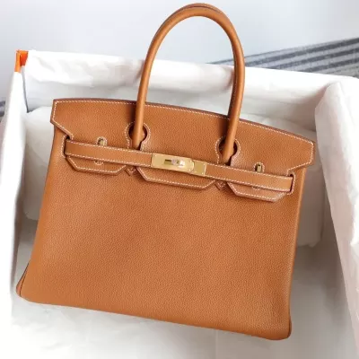 C37 GOLD barenia faubourg birkin 30 with ghw