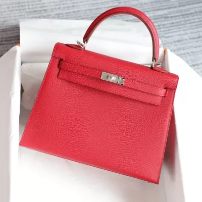 Q5 rouge casaque Epsom kelly 25 sellier with phw