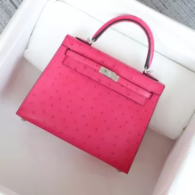 E5 rose tyrien ostrich inside lime with phw