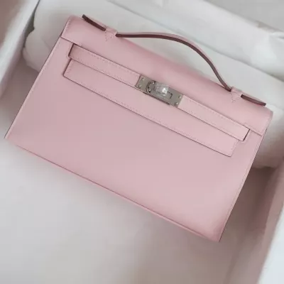 3Q Rose Sakura swift kelly pochette with phw
