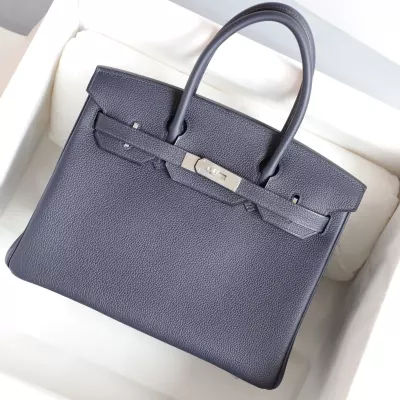 2z Blue Nuit Togo Birkin 30 PHW