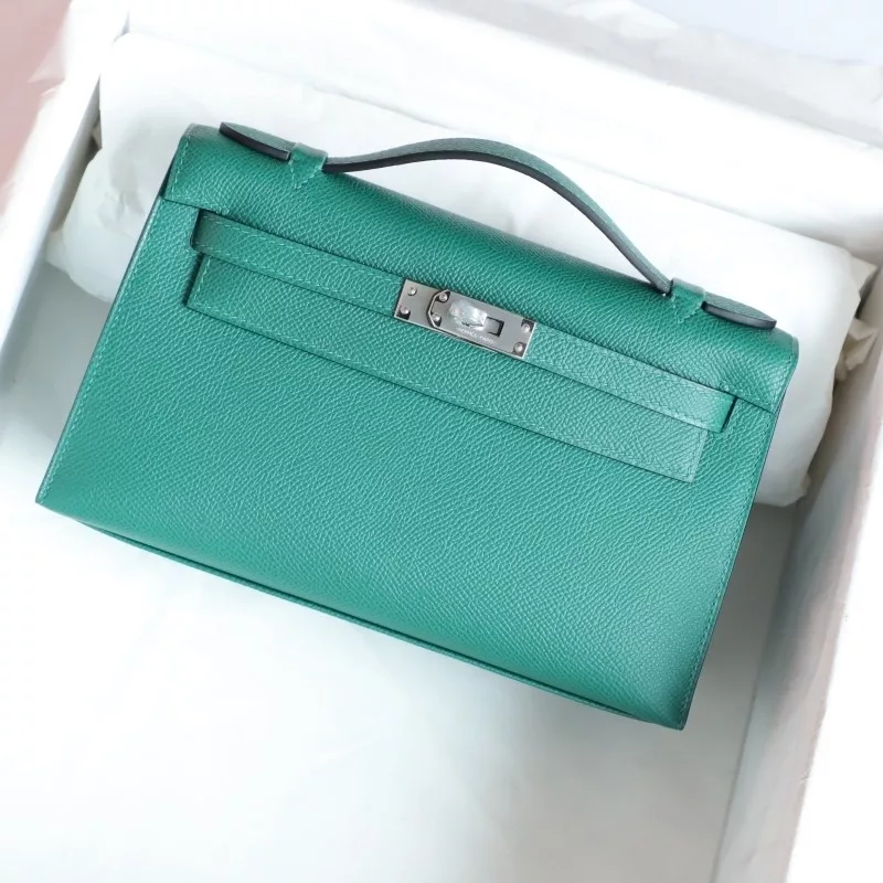 Z6 MaIachite epsom kelly pochette with Phw