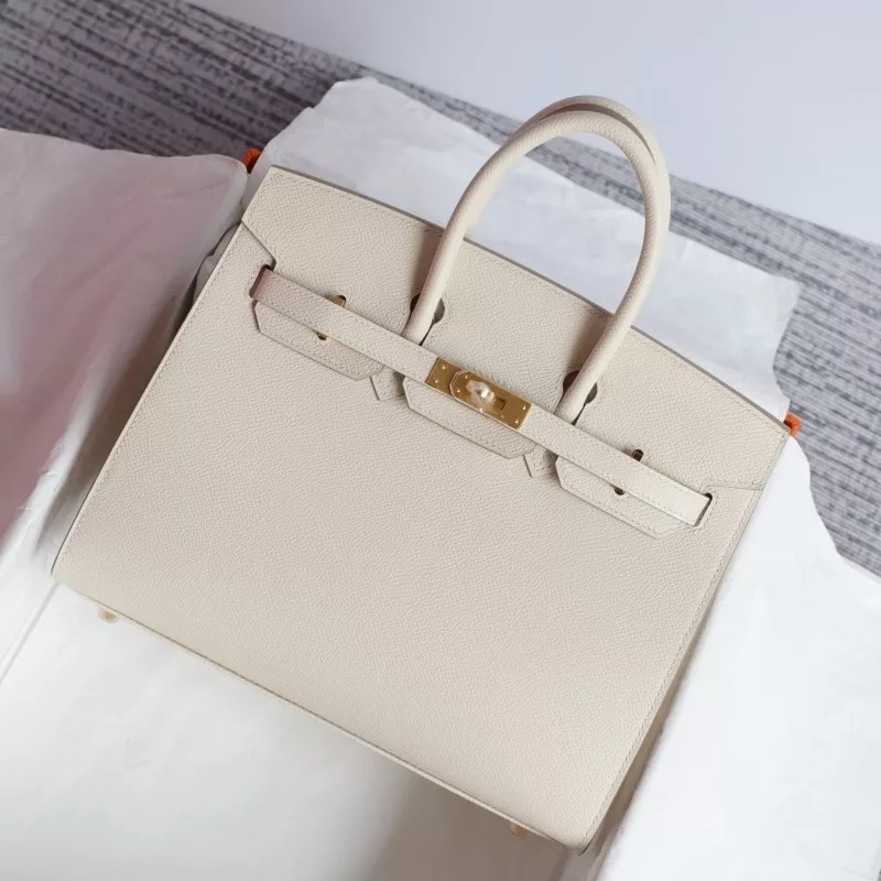 C10 Craie epsom birkin 25 sellier with ghw