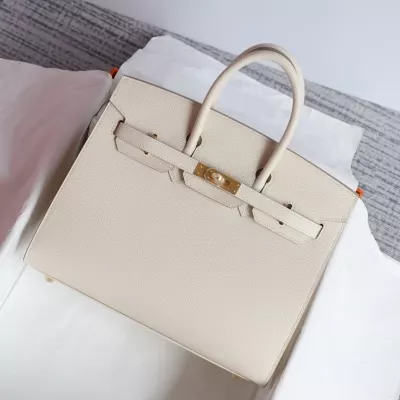 C10 Craie epsom birkin 25 sellier with ghw