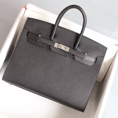 CK89 Nior/Black Epsom Birkin 25 Sellier&nbsp;With&nbsp;PHW