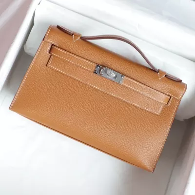 c37 gold epsom kelly pochette with phw