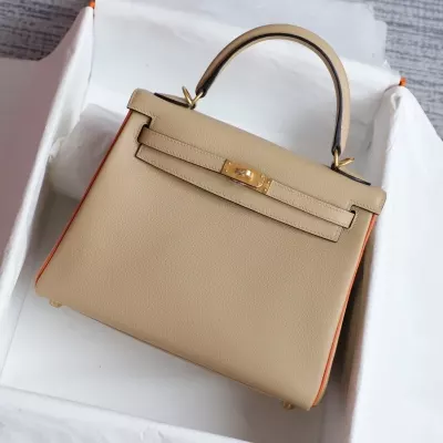 S2 Trench and classic orange interior evercolor kelly 25 retourne with brushed ghw