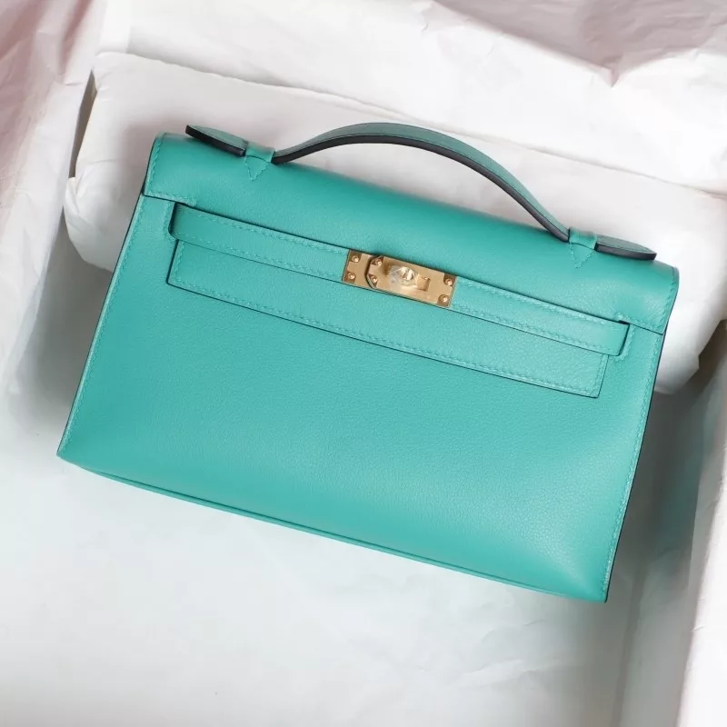 U1 Vert Verone  swift kelly pochette with ghw