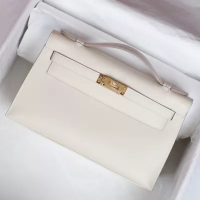 C10 Craie  swift kelly pochette with ghw