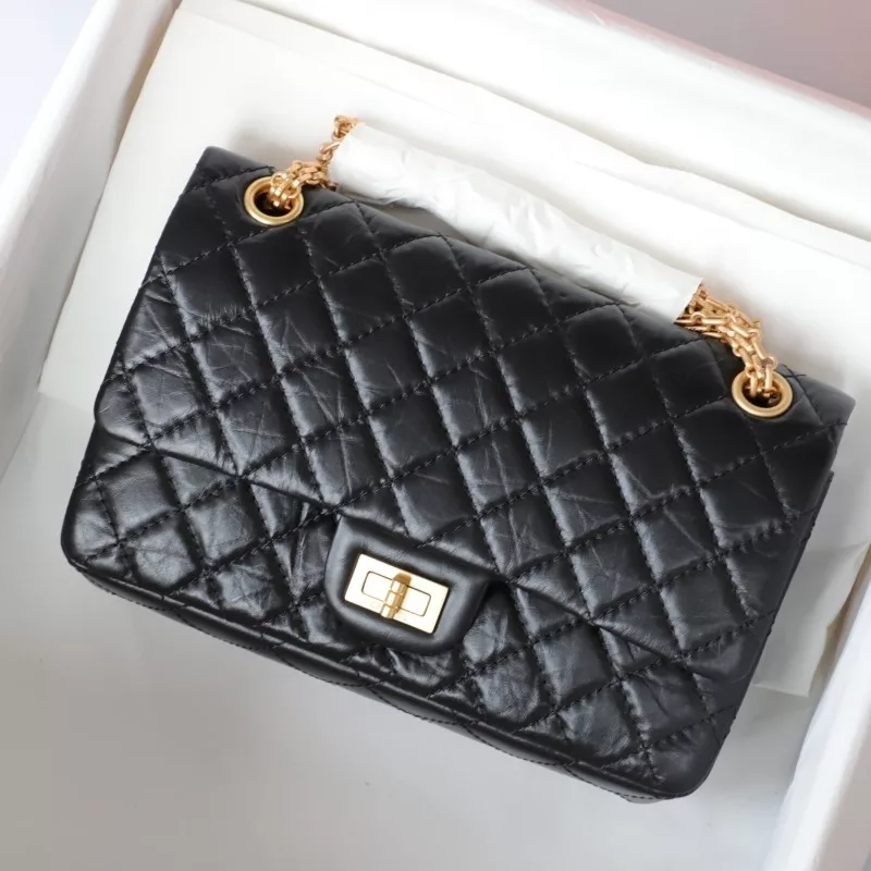 CHANEL Black 225 2005 Reissue 2.55 Leather Crossbody Bag