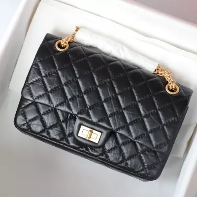 CHANEL Black 225 2005 Reissue 2.55 Leather Crossbody Bag
