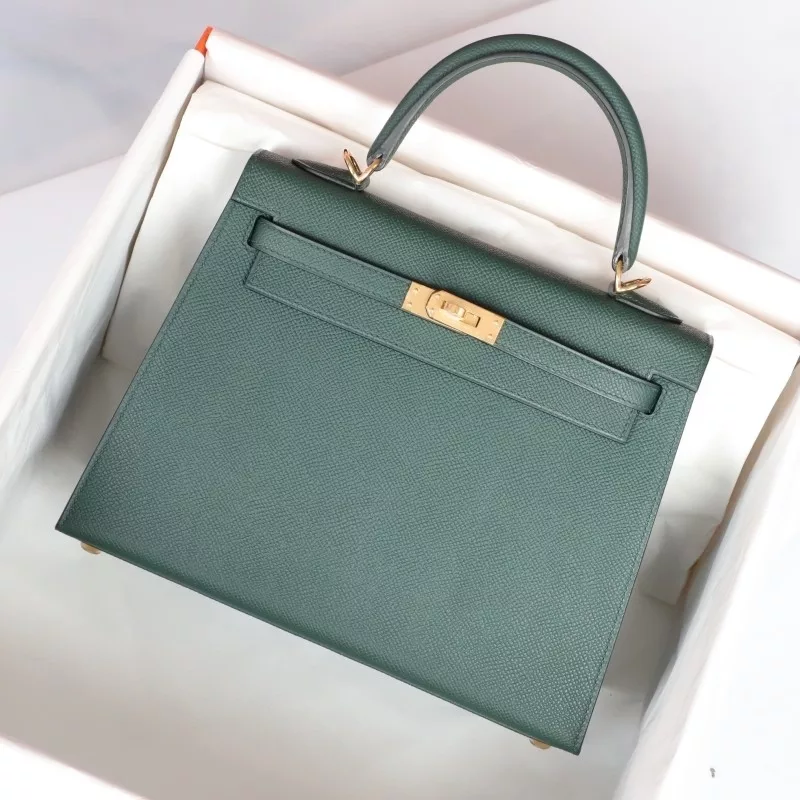 6O Vert Cypres epsom kelly 25cm with ghw