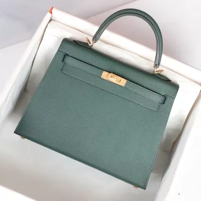 6O Vert Cypres epsom kelly 25cm with ghw