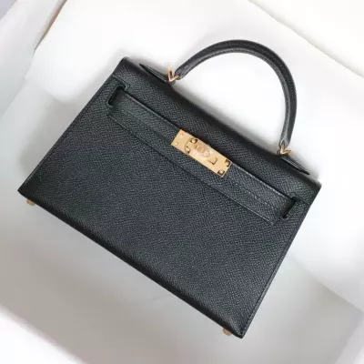 CK89 Nior/Black epsom kelly mini II with GHW