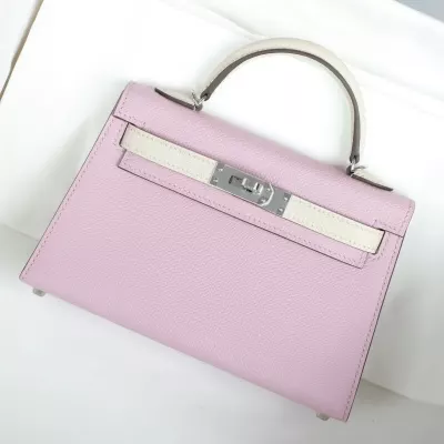 X9 mauve syIvestre/ C10 Craie mini kelly II Epsom with phw
