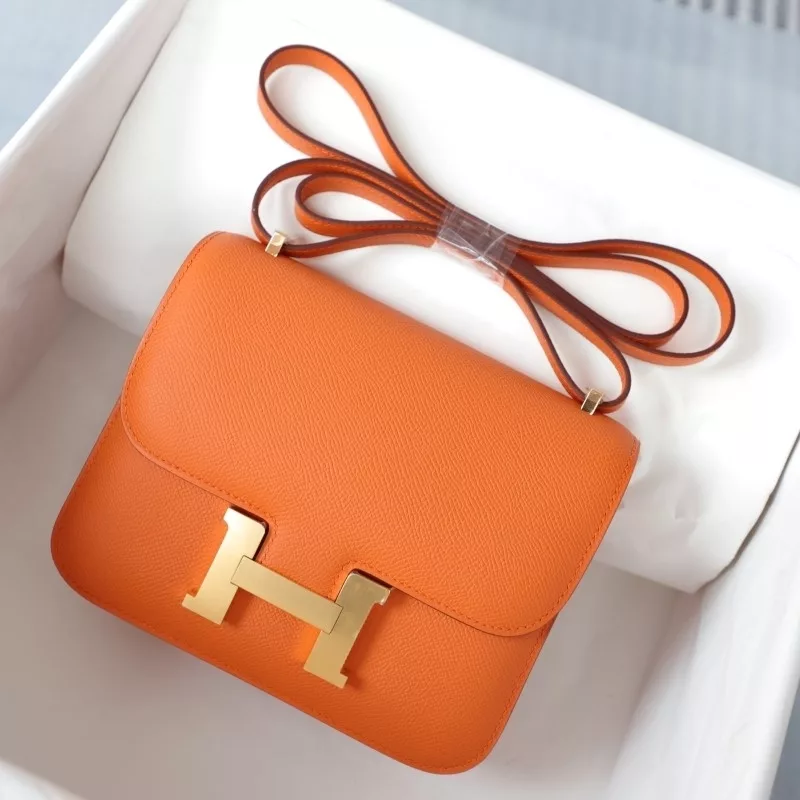 93 Orange epsom constance 19cm with ghw
