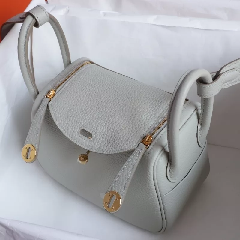 c80 gris pearl clemence mini lindy with ghw