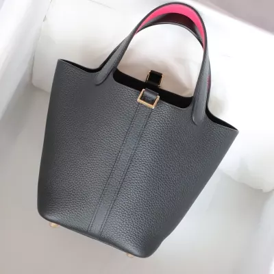 CK89 Nior clemence and pink interior picotin lock 18cm with ghw